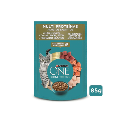 15x One Gatos Multi Proteina Adultos y Gatitos 85g