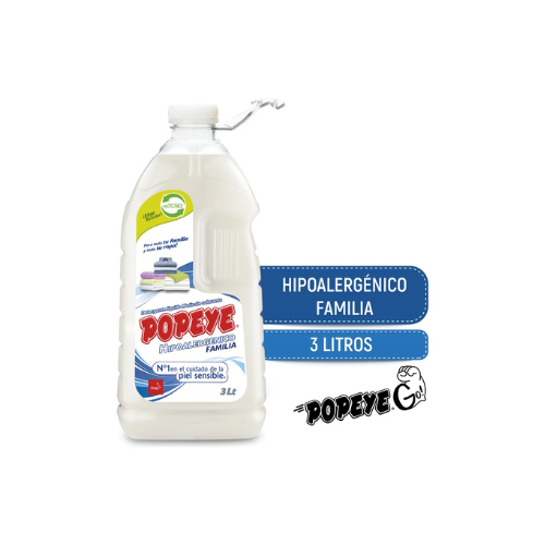 Detergente Hipoalergénico Popeye Familia Matic Pet 3lt