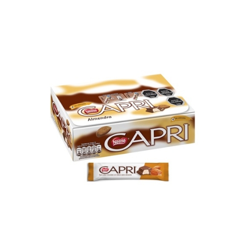 2x Chocolate Relleno CAPRI Almendra Caja 24x30g