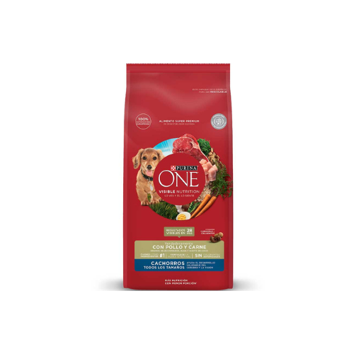 1x Alimento seco para perro PURINA® ONE® Cachorro Pollo y Carne 12kg 