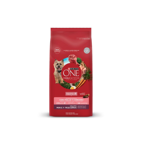 1x Alimento seco para perro PURINA® ONE® Adulto Mini y Pequeño Pollo y Cordero 6kg 