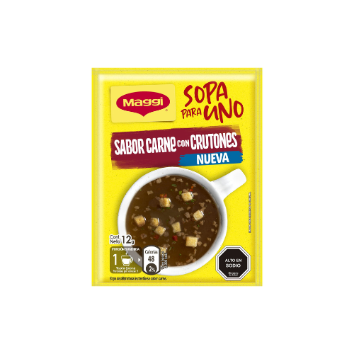 16x Sopa Carne Crutones