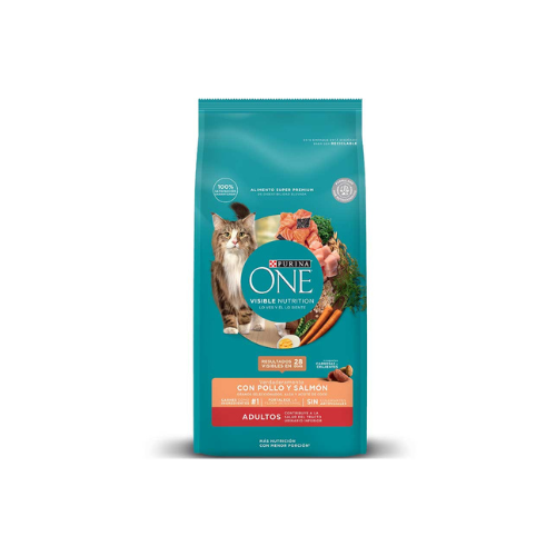 [1237000000] Alimento seco para gato PURINA® ONE® Adulto Pollo y Salmón 2kg 