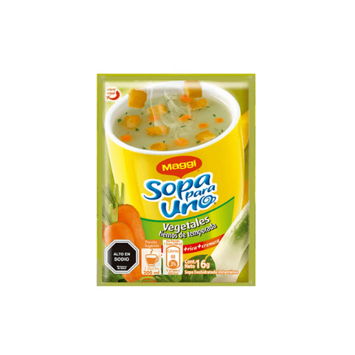 [1243400000] 1x Sopa para Uno MAGGI® de Vegetales 16g 