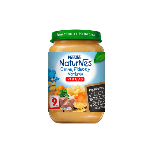 [1244900000] 1x Picado NESTLÉ® NATURNES® Carne, Fideos y Verduras 215g 