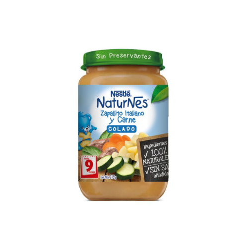 [1245200000] 1x Colado NESTLÉ® NATURNES® Zapallito Italiano y Carne 215g 