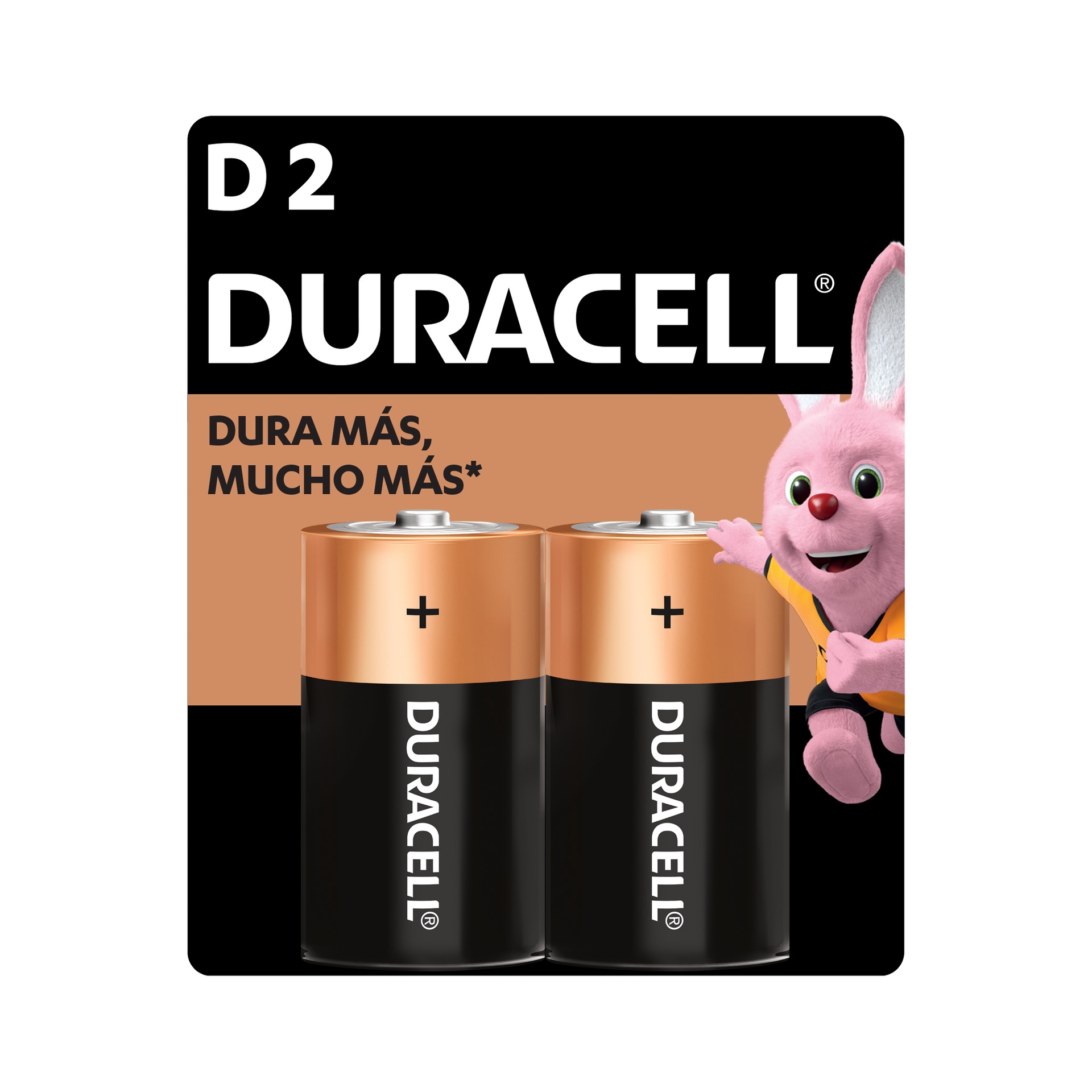 [1247200000] Pila Duracell Tipo D, (2 pilas, batería grande, DURA más)